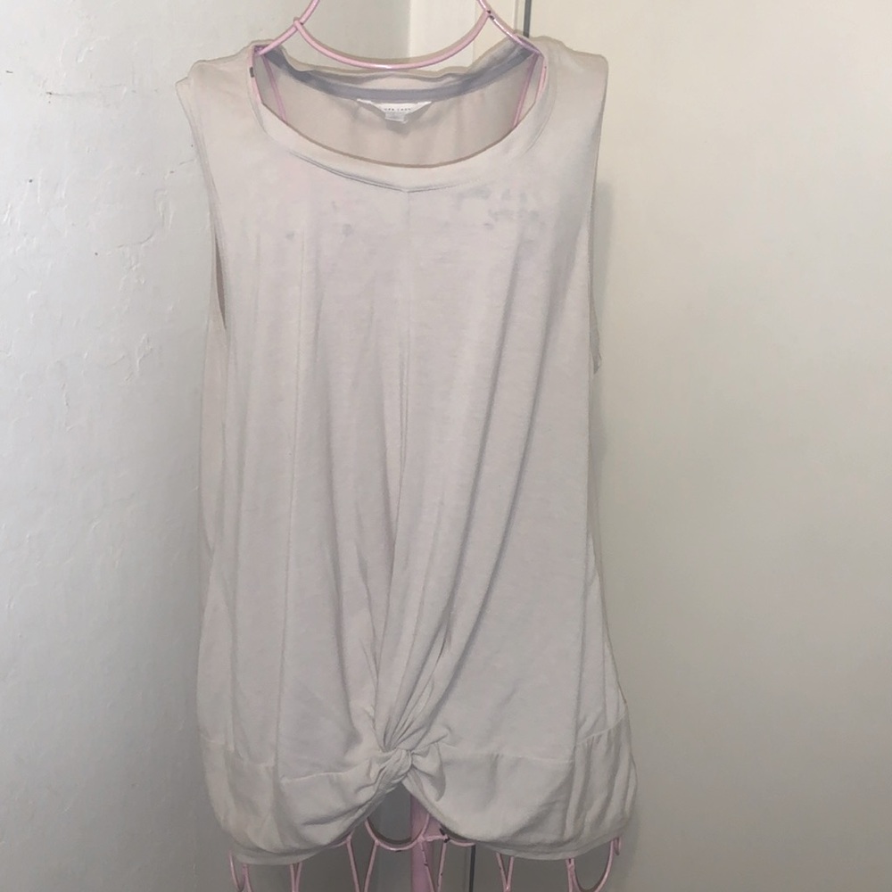 New York Laundry Athleisure Ivory Sleeveless shirt- size large